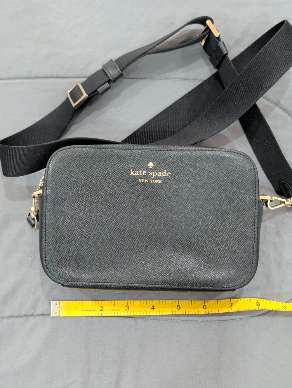 kate spade Black Saffiano Bag with Gold Hardware